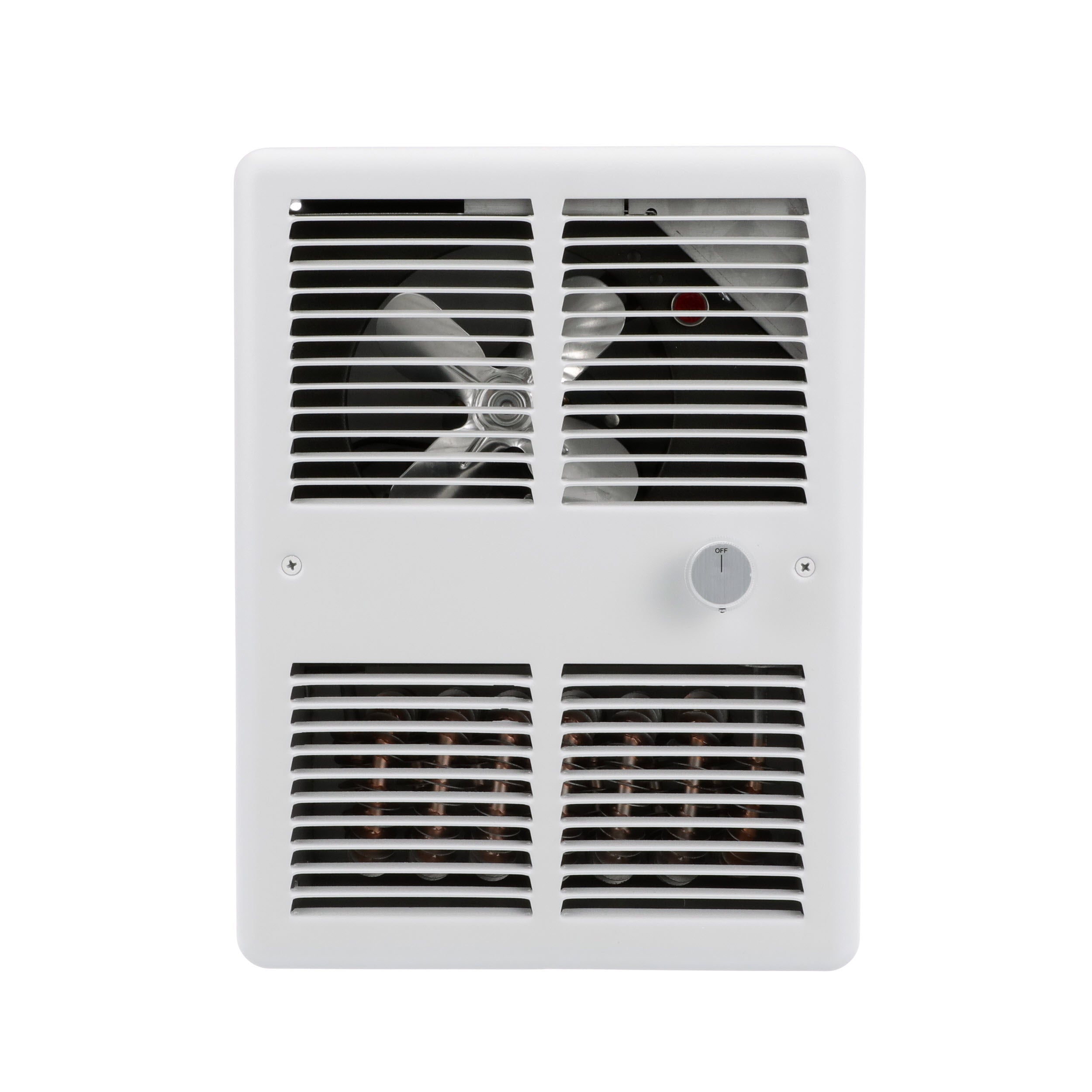 TPI HF3222T2RPW 2250/1688W 240/208V Fan Forced Wall Htr, w Back Can, 2 wire,2P Stat, White