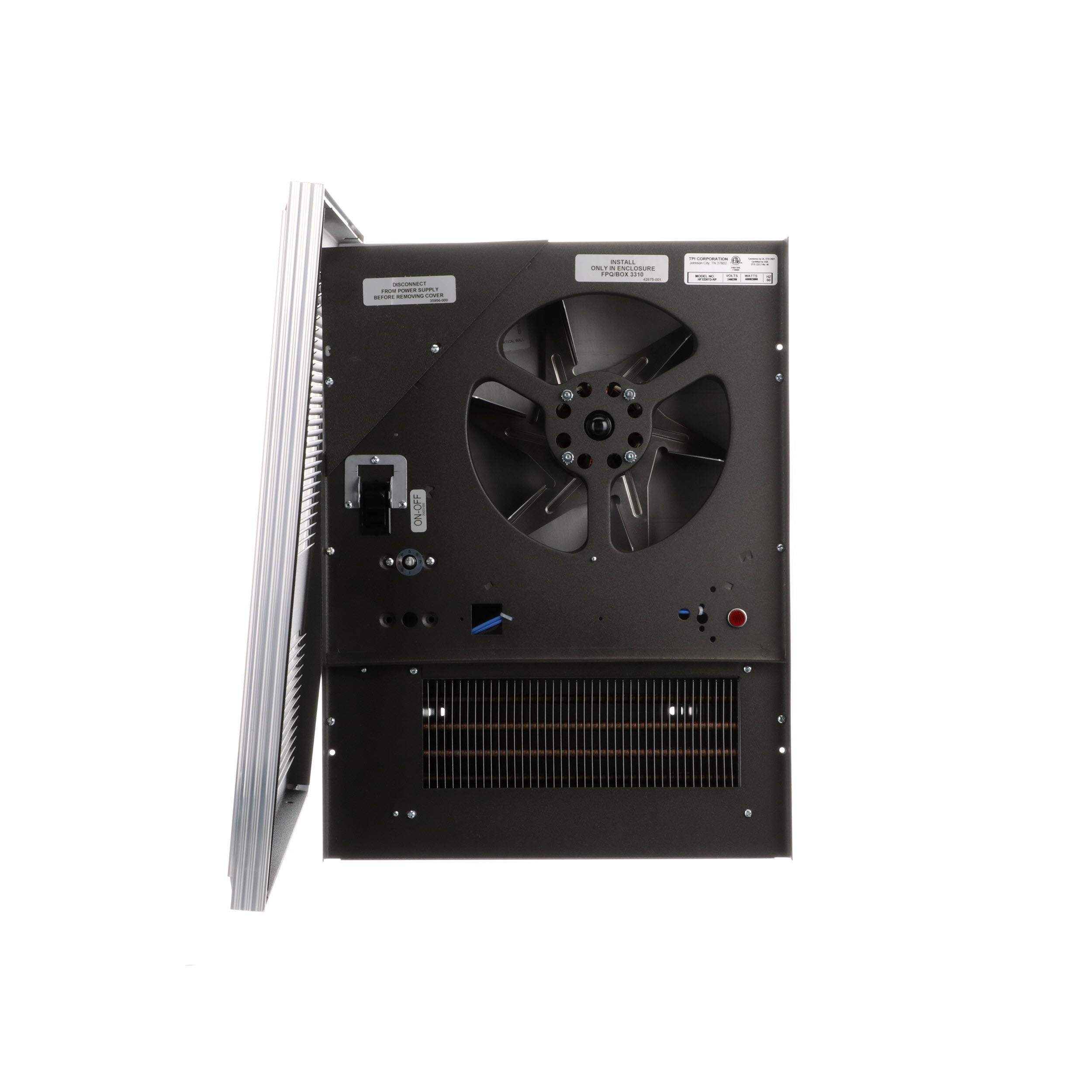 TPI P3327TRP 4800W,480V 3 Phase Low Profile Commercial Fan Forced Wall Heater