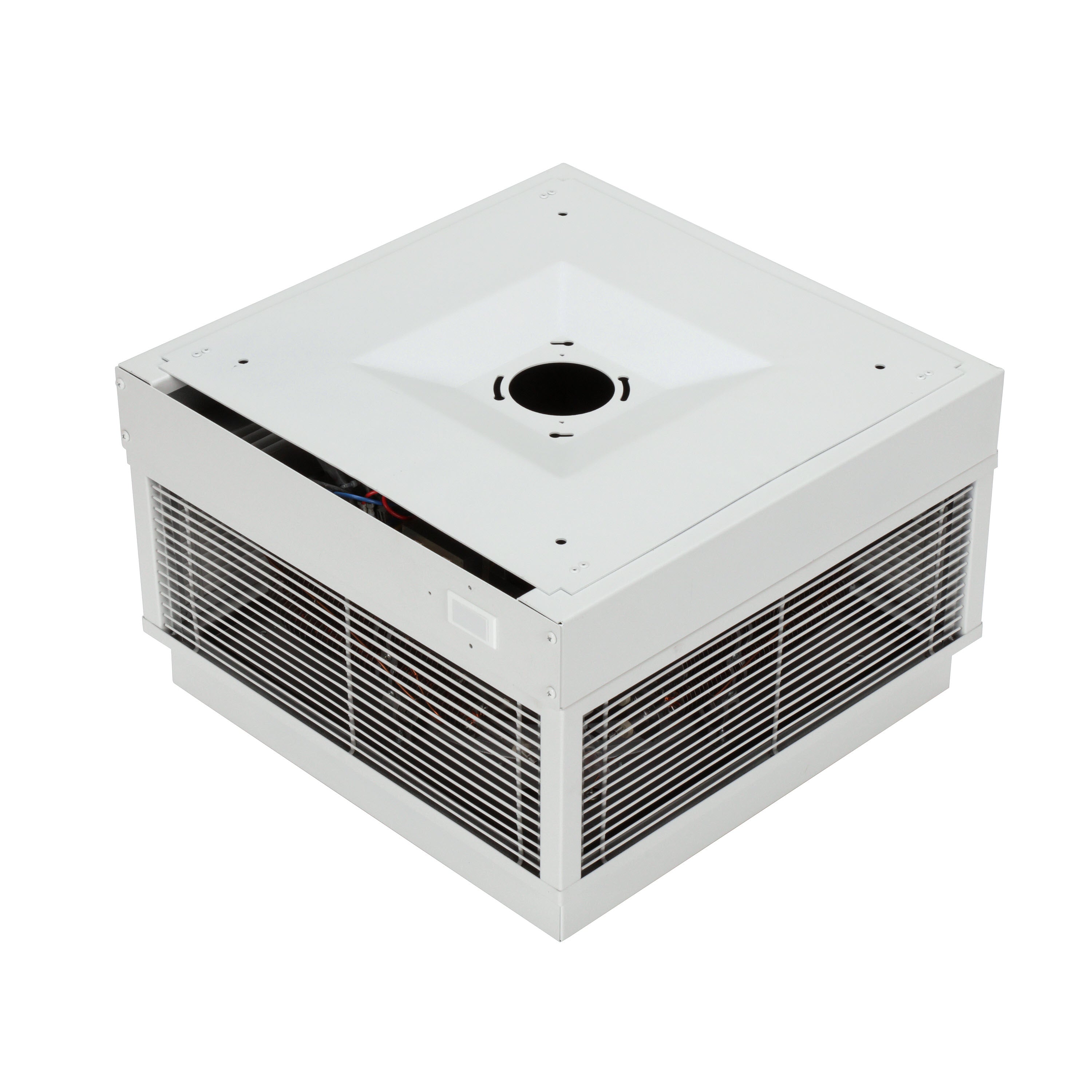 TPI Y3475A1 5KW 480V 3PH Venturi Desgn White Surface Mount Ceiling Heater w/ auto. Reset
