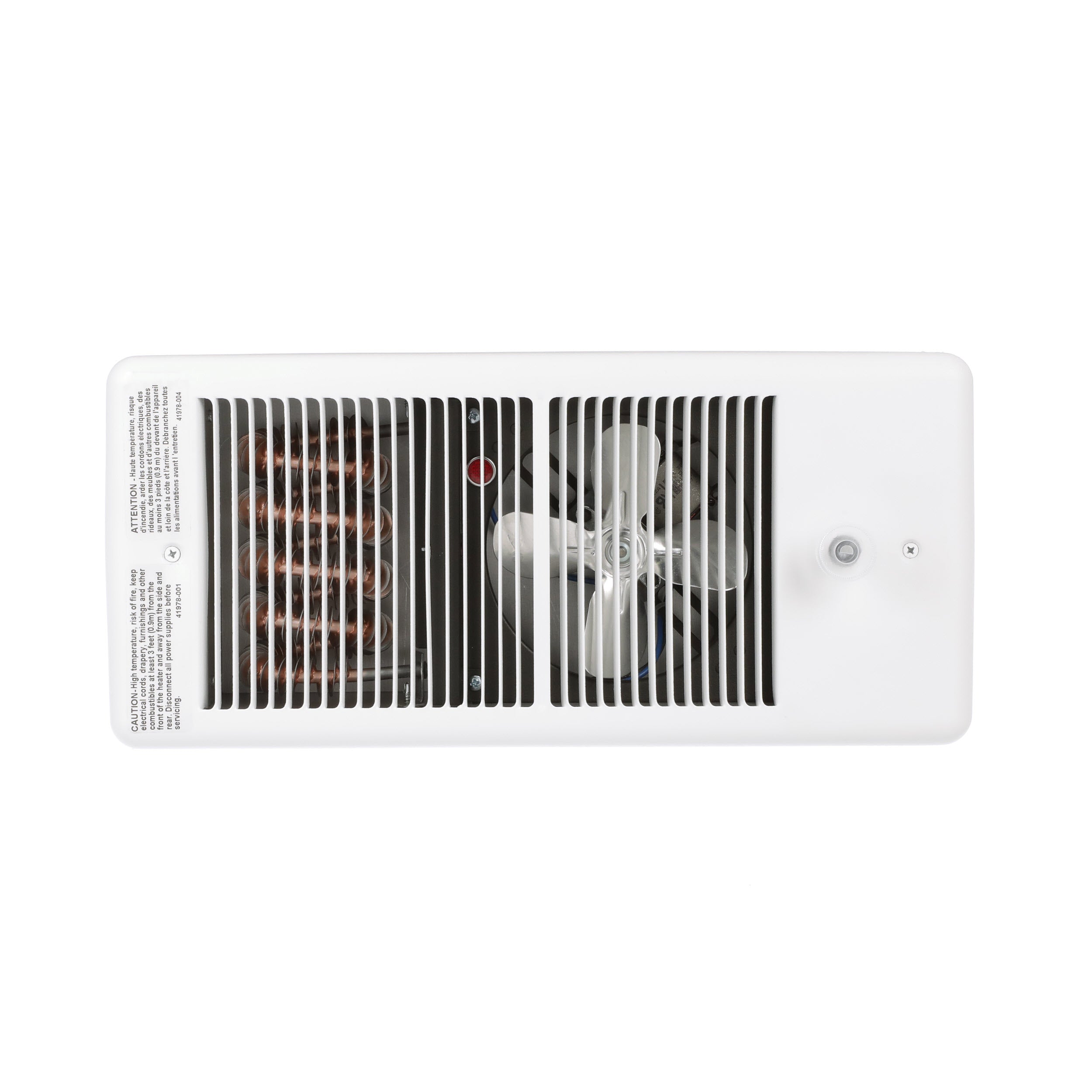 TPI HF4375TRPW 750/562W 240/208V Low Profile Fan Forced Wall Htr, SP Stat, White w box