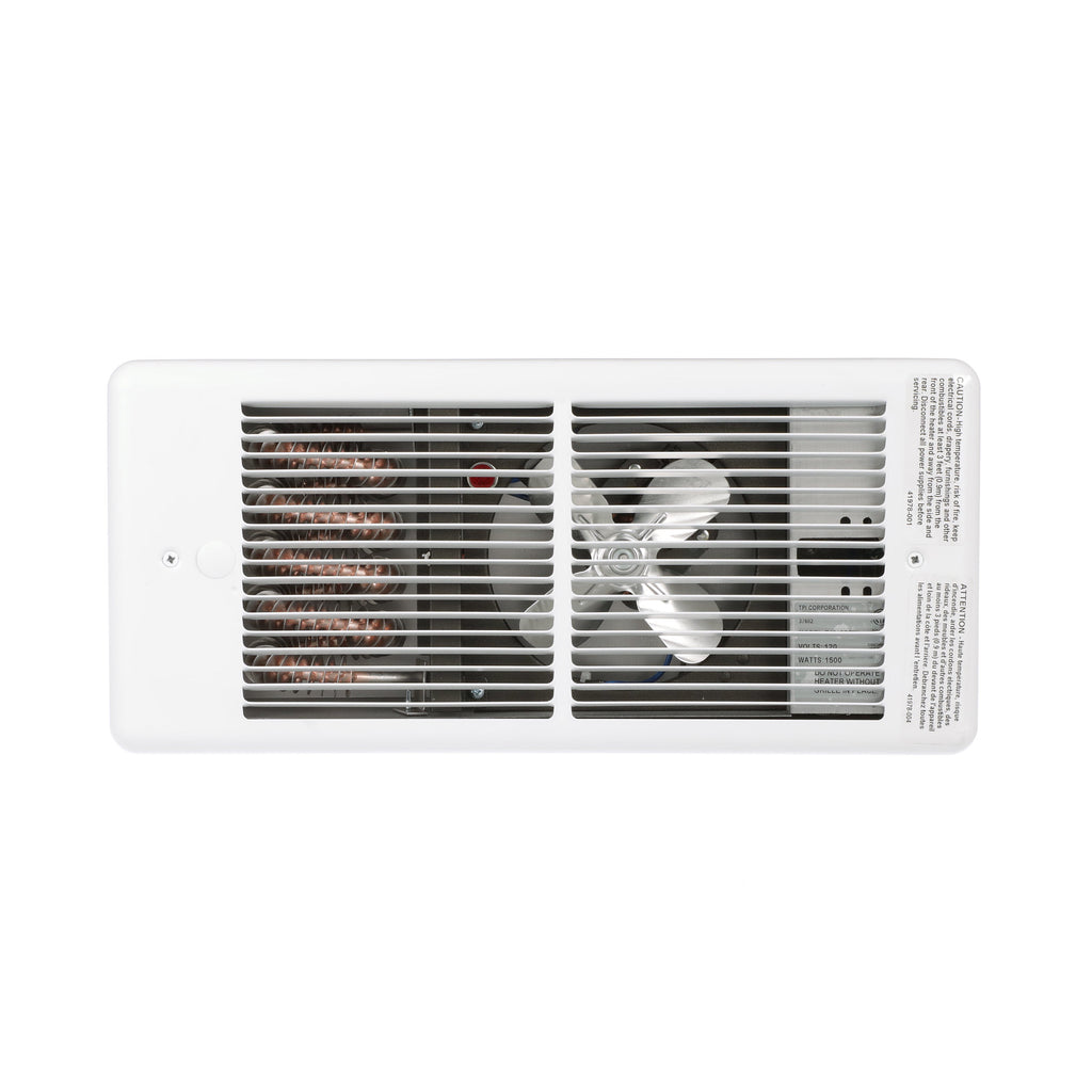 TPI E4810RPW 1000W 120V Register Style Fan Forced Wall Htr, No Stat, White w box