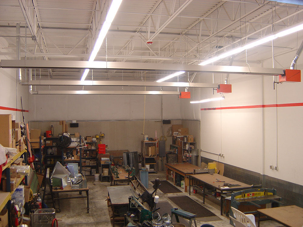 2-Stage Harsh Environ.Tube Htr: S/S Burner House + Aluminized Tube/Reflector; 130/90 MBH NG