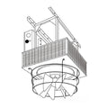 TPI D1610 Downflow Unit Htr. Radial Louvered Cone Diffuser 25-50KW Models