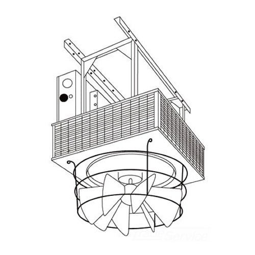 TPI D1600 Downflow Unit Htr. Radial Louvered Cone Diffuser 5-20KW Models