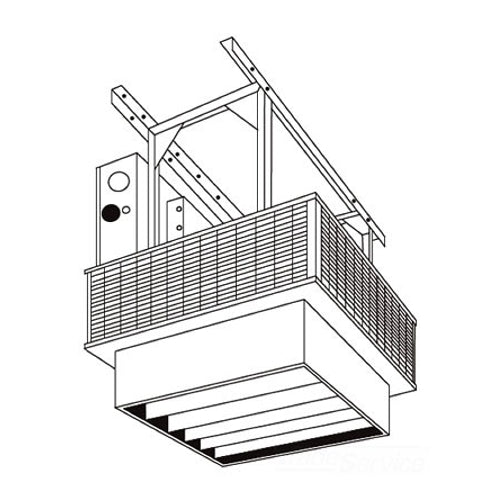 TPI D1612 Downflow Unit Htr. Linear Louvered Diffuser 25-50KW Models