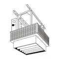 TPI D1602 Downflow Unit Htr. Linear Louvered Diffuser 5-20KW Models