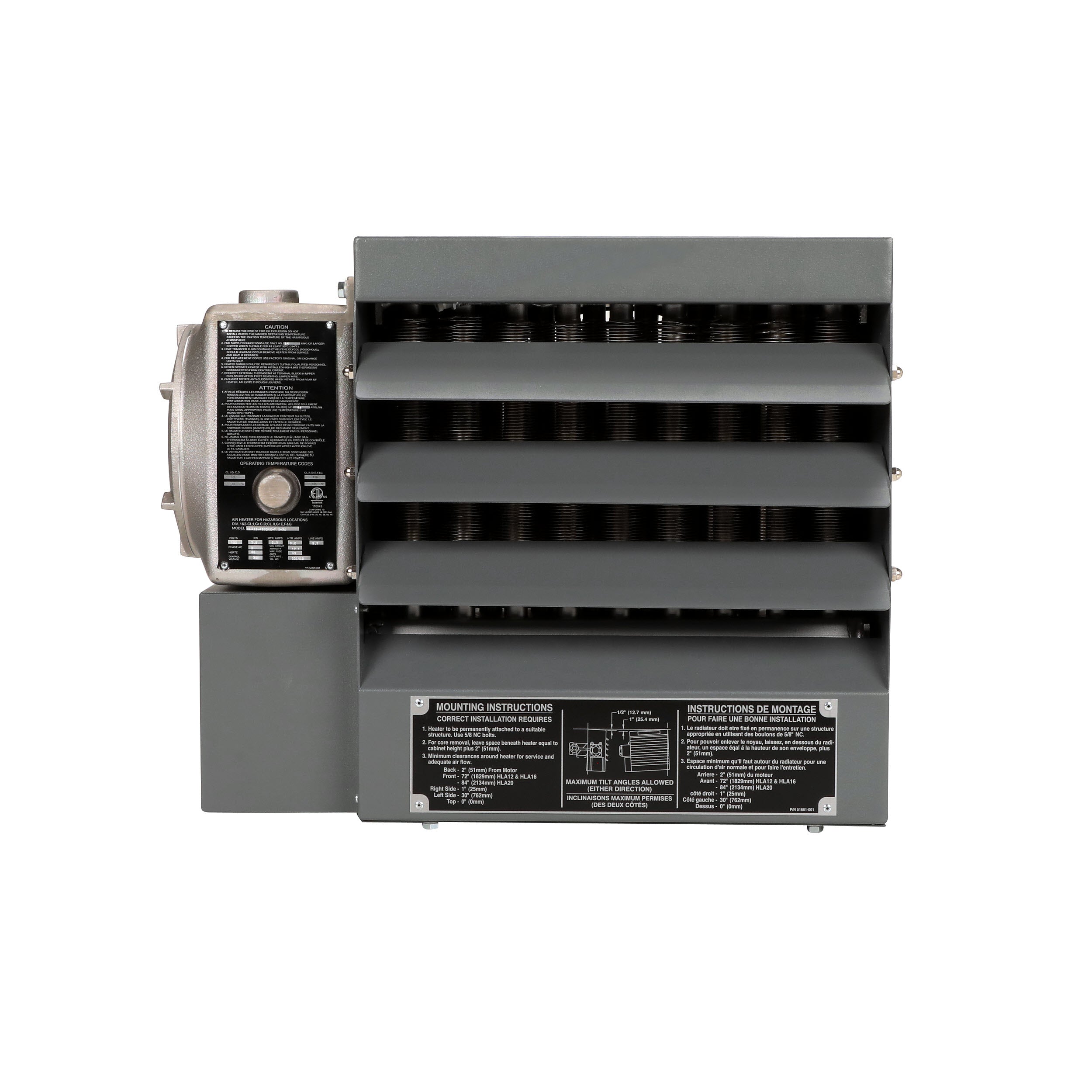 TPI HLA124803607.524 7.5KW 480V 3P Haz Loc Unit Htr