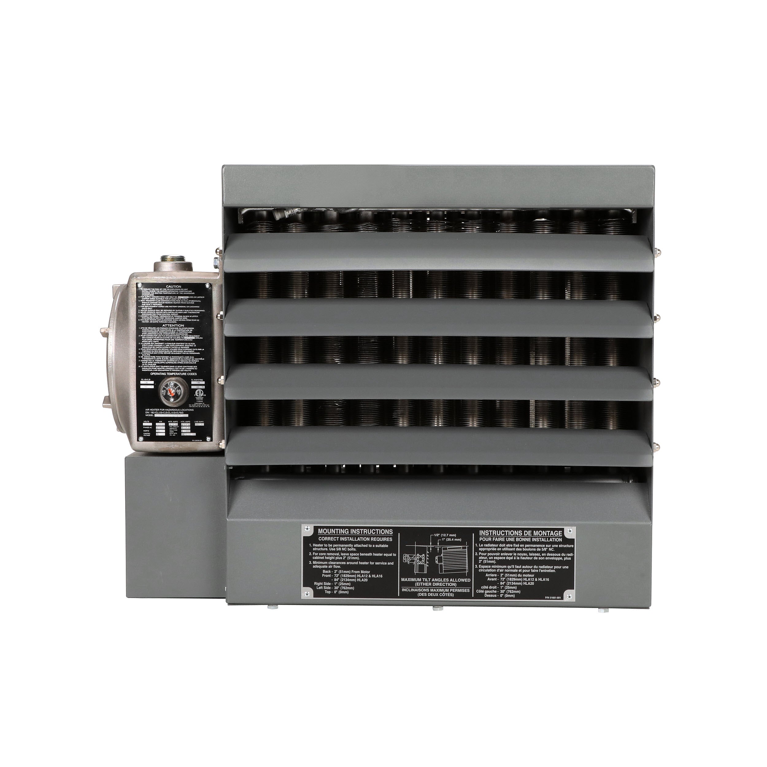 TPI HLA1648036010.024 10KW 480V 3P Haz Loc Unit Htr