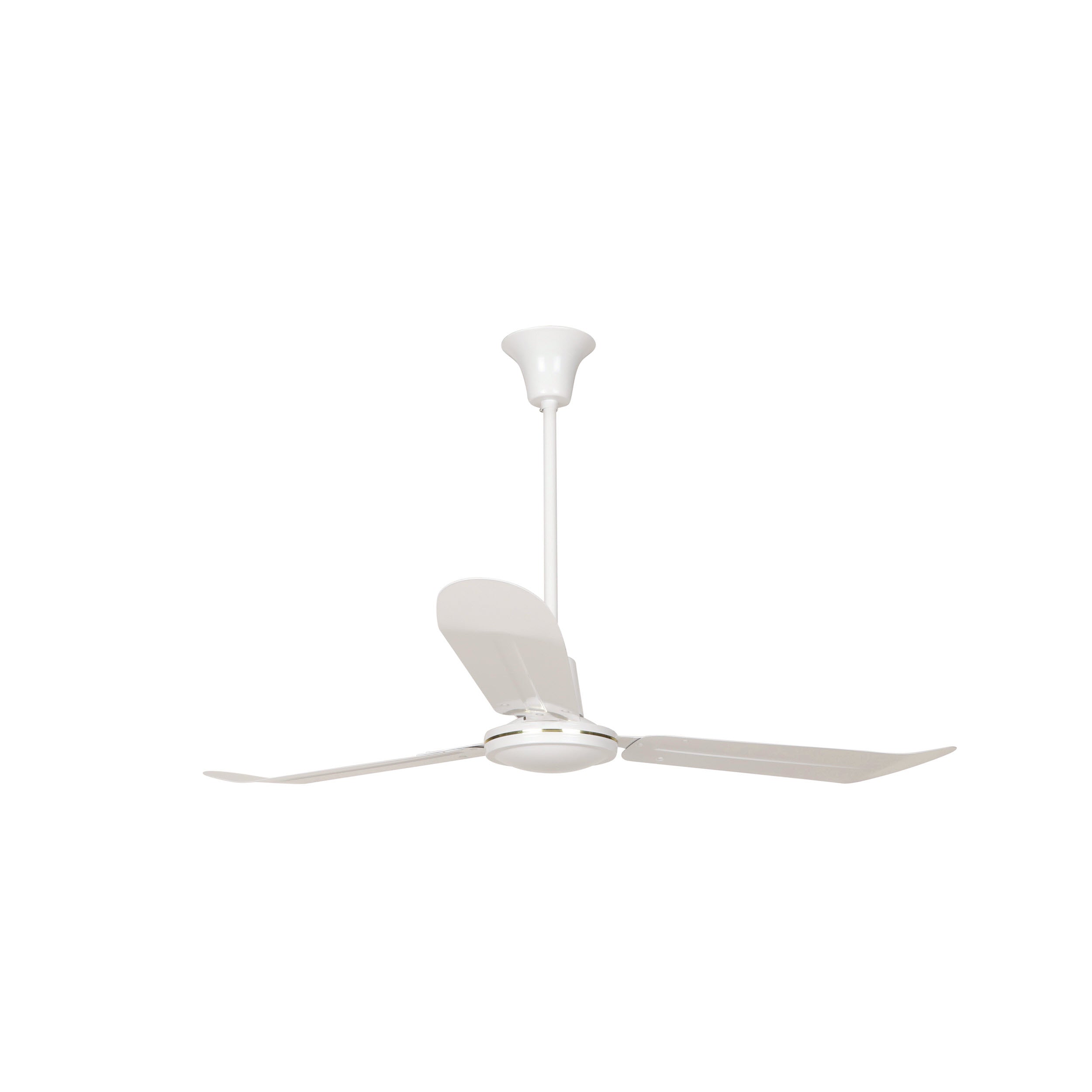 TPI E56CFD 56" Industrial High Eff. Ceiling Fan, White, with forward/reverse feature and 18" downrod