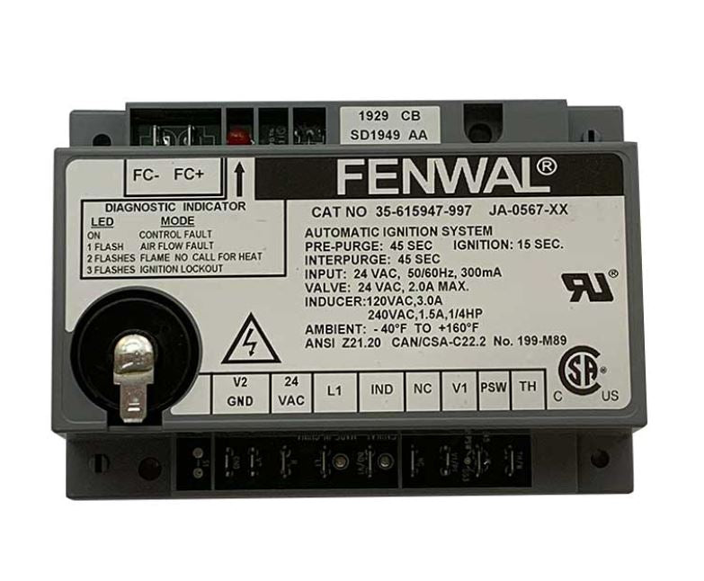 JA-0567-XX Schwank Fenwal DSI Control 35-615947-227 - 24 Vac - Tube Heater