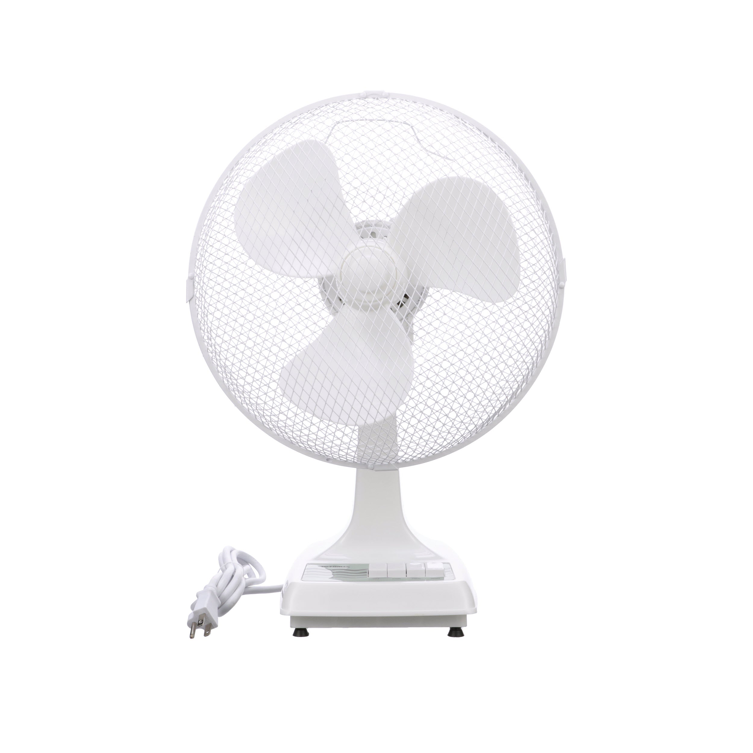 TPI ODF12 12" Oscillating Desk Fan, 3 Speed, 40" Height, White