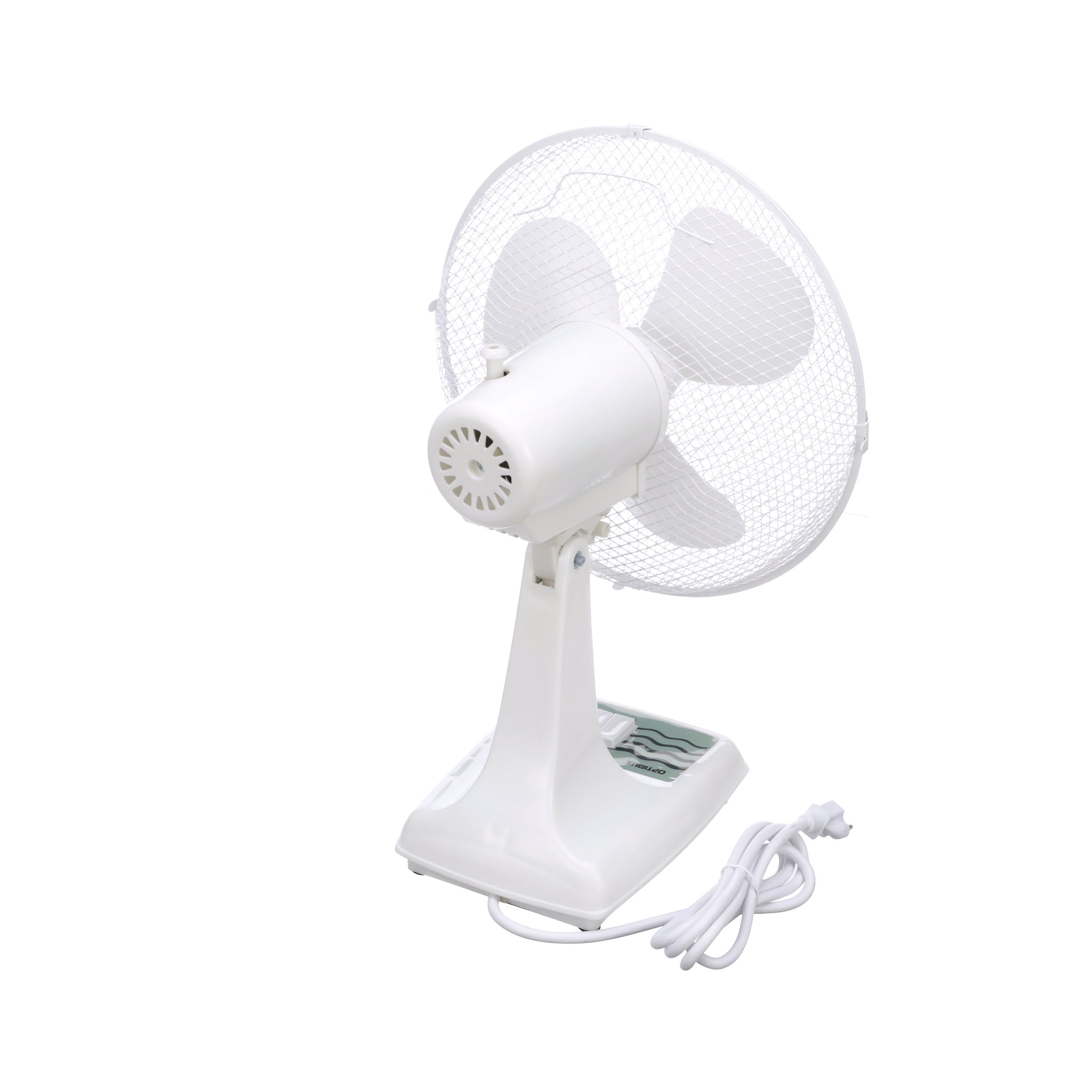 TPI ODF12 12" Oscillating Desk Fan, 3 Speed, 40" Height, White