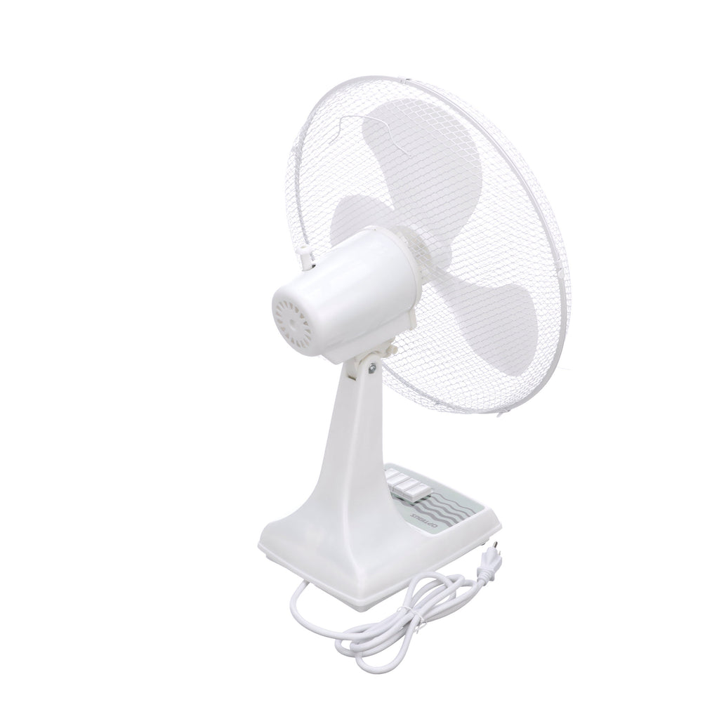 TPI ODF16 16" Oscillating Desk Fan, 3 Speed, 40" Height, White
