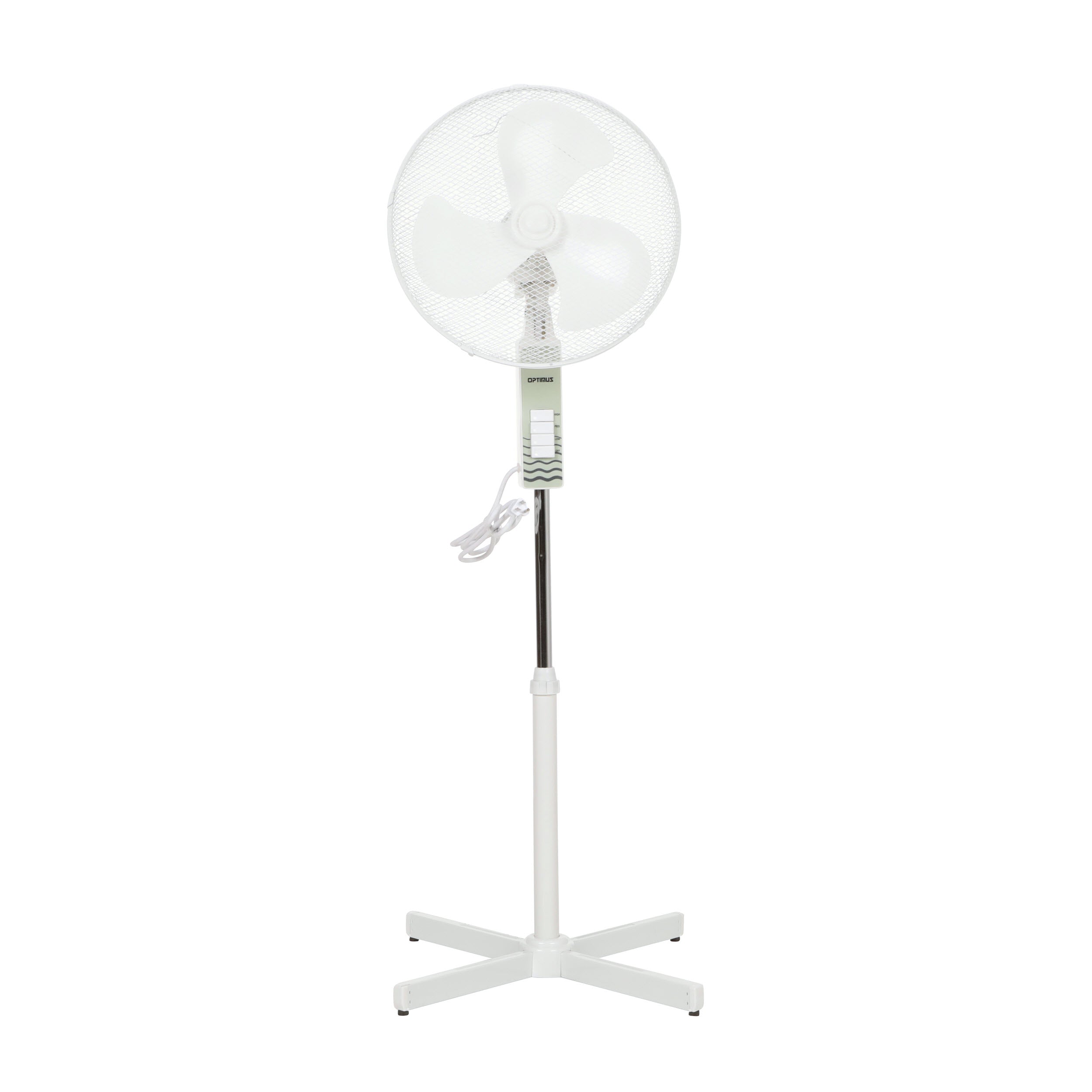 TPI OSF16 16" Oscillating Stand Fan, 3 Speed, Push Button Control