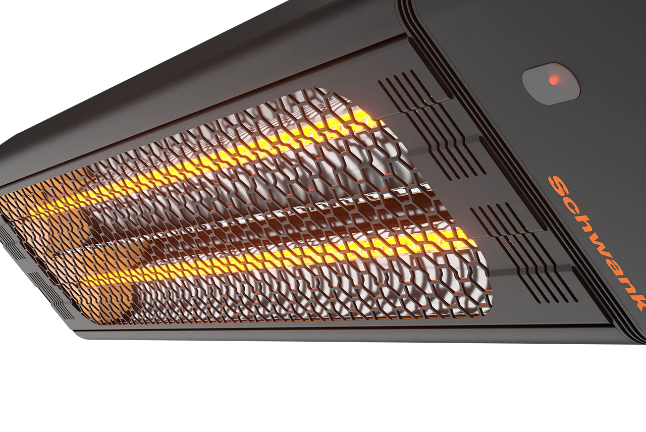 eSchwank Ghost Series Electric Infrared Heater: Black Aluminum, 4000W; 208V/240V~1P; 43.25" Length