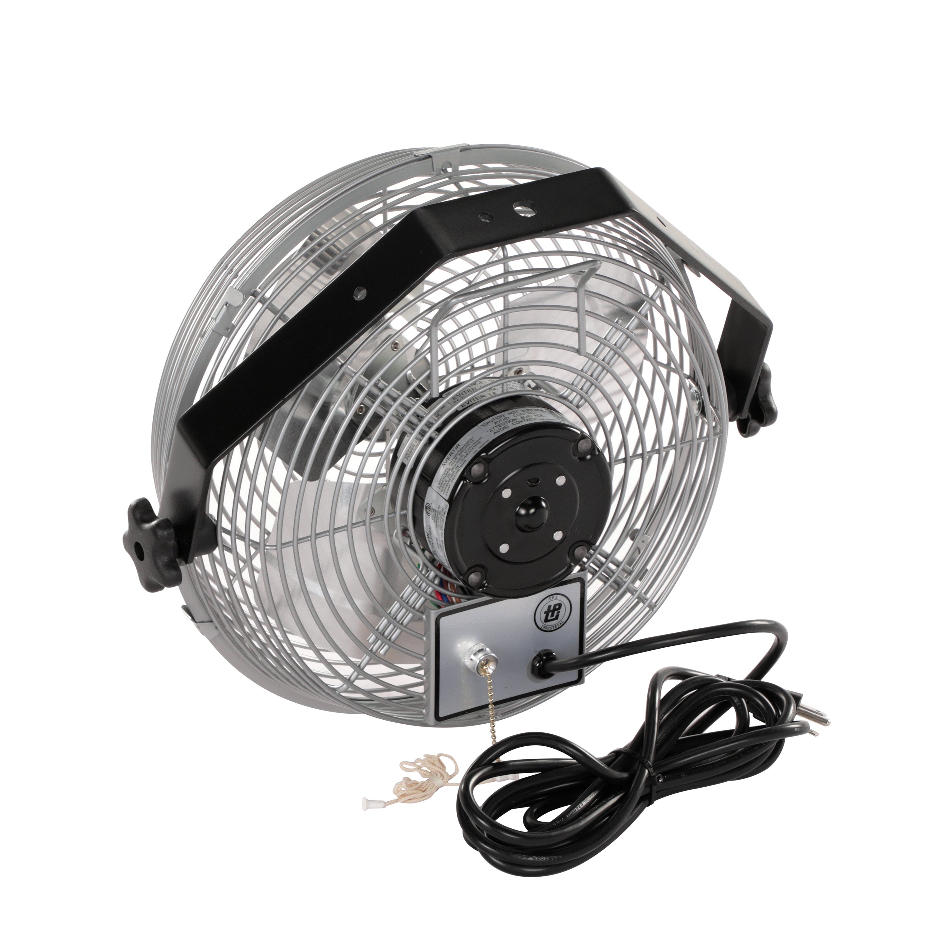 TPI U12TEW 12" Work Station Fan, 1/12 HP, 3 Speed, 120V w/mounting arm