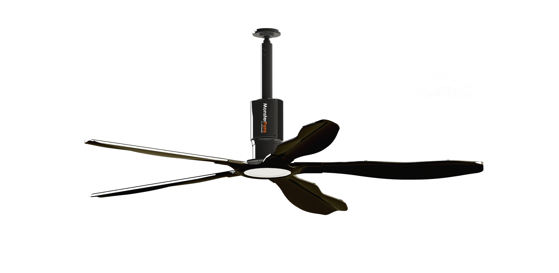 Schwank MonsterFans Style Series — Designer HVLS Fan with Controls & LED Light