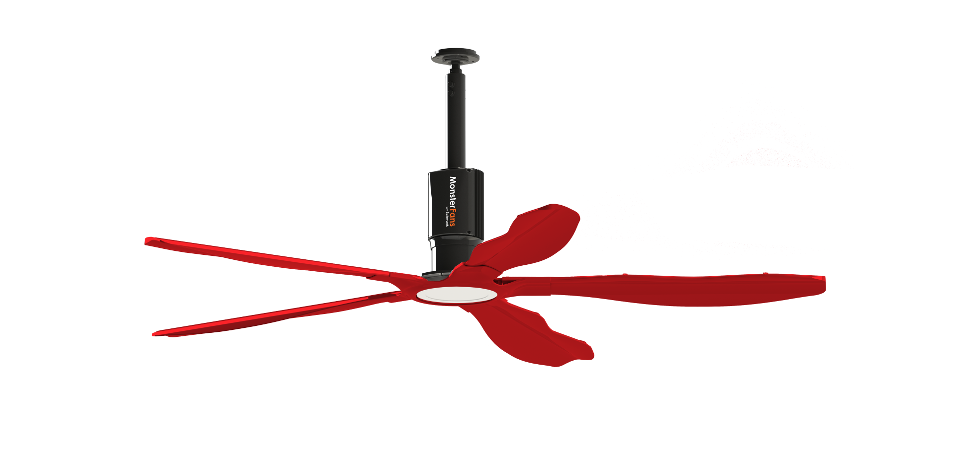 Schwank MonsterFans Style Series — Designer HVLS Fan with Controls & LED Light