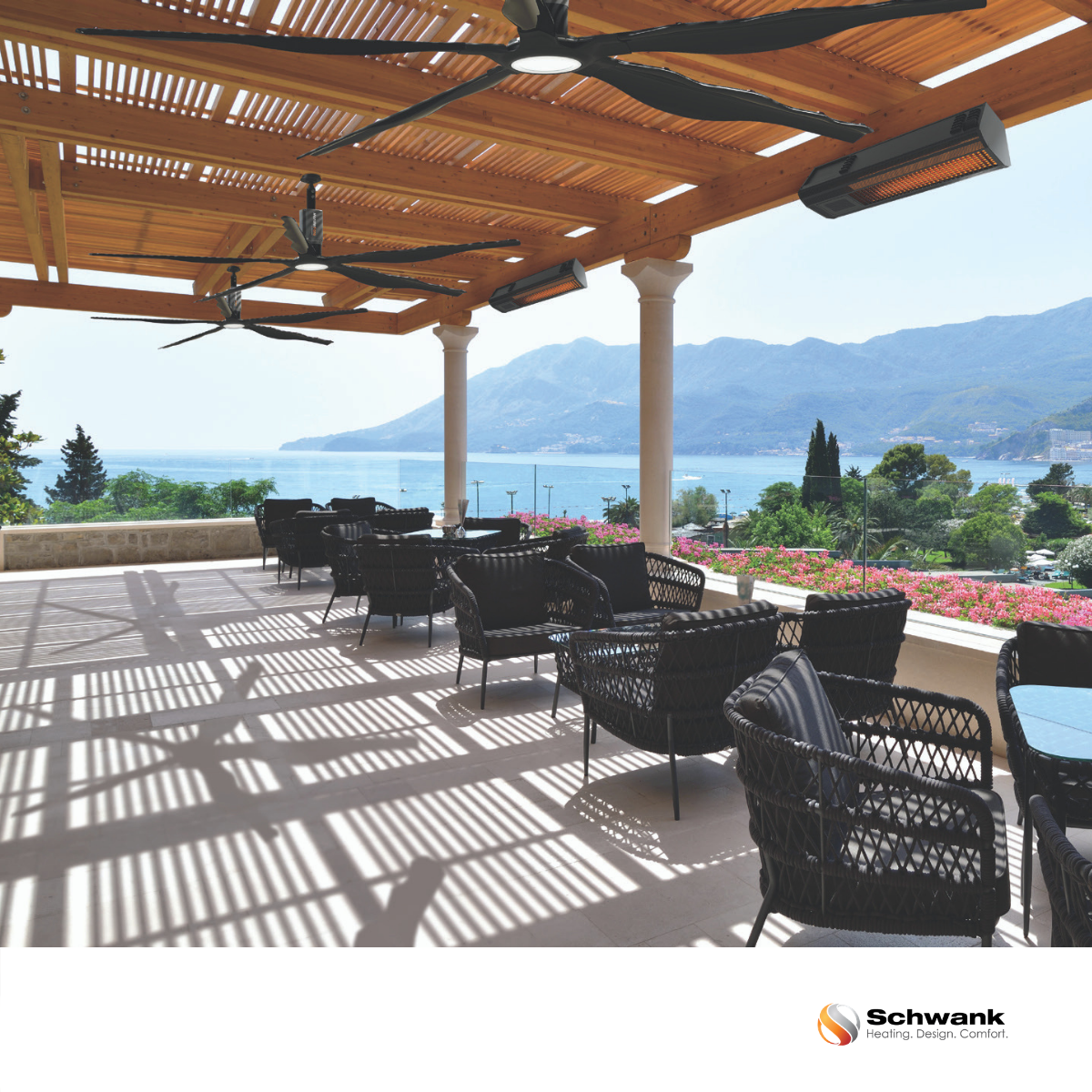 Schwank MonsterFans Style Series — Designer HVLS Fan with Controls & LED Light