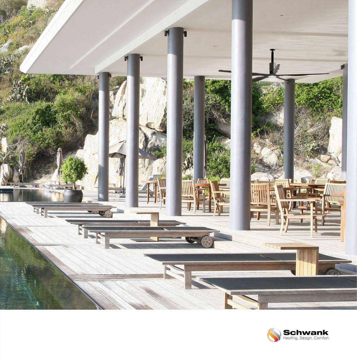 Schwank MonsterFans Style Series — Designer HVLS Fan with Controls & LED Light